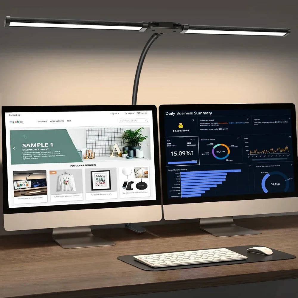 LED Clip Desk Lamp – Dimmable Monitor & Reading Light for Office