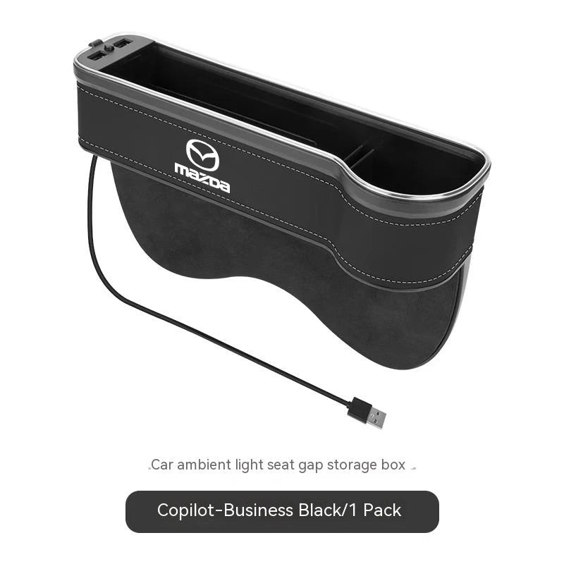 Car Seat Gap Storage Box for Mazda – With USB & Ambient Light