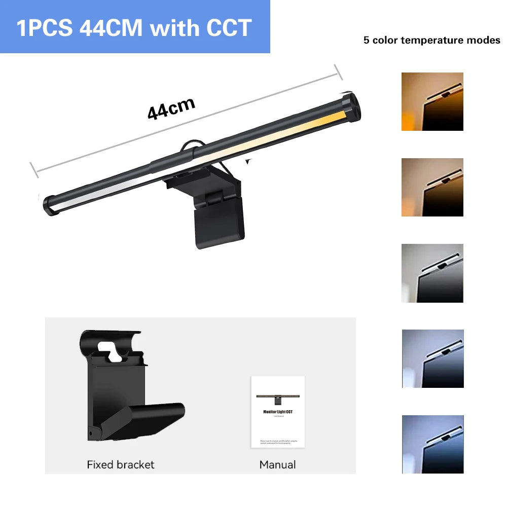 Wiscolor TUYA Monitor Light Bar – USB E-Reading Lamp with Remote
