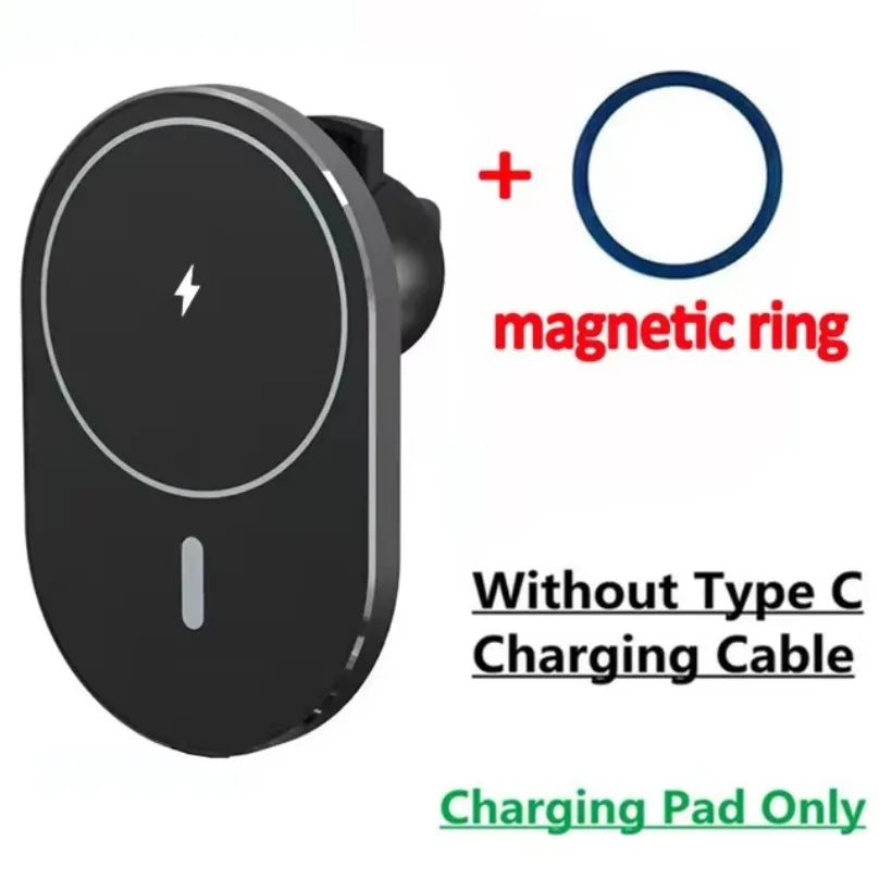 30W Magnetic Car Wireless Charger – Air Vent Holder for iPhone MagSafe