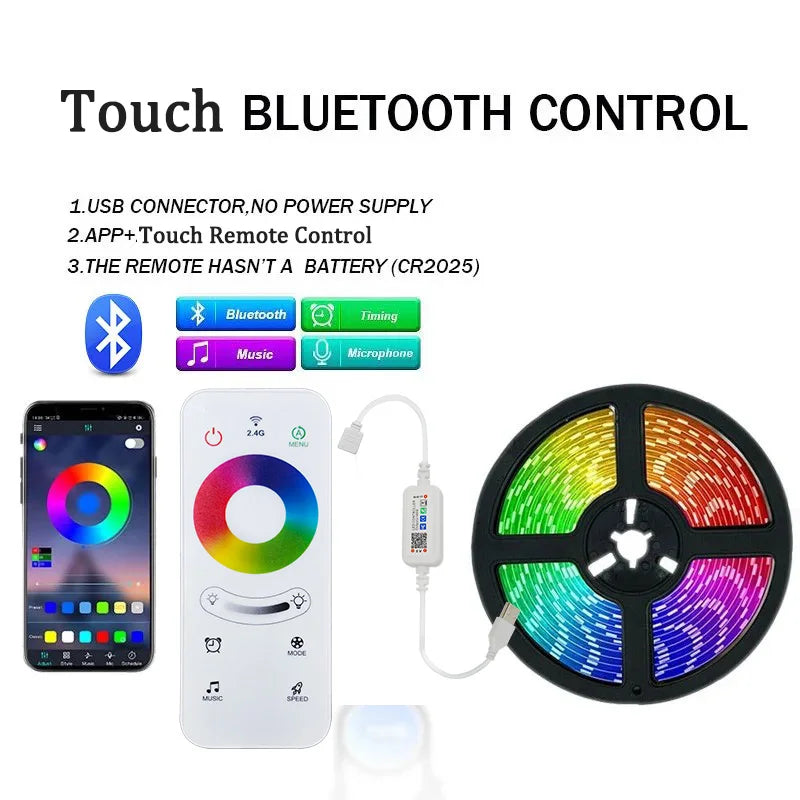 WiFi USB Smart LED Strip – Alexa & Tuya Compatible, Music Sync Ambient Light