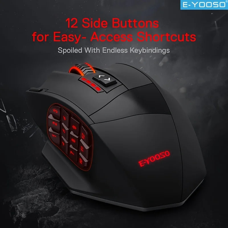 E-YOOSO RGB Gaming Mouse – 16400 DPI Ergonomic Wired with Macro Support
