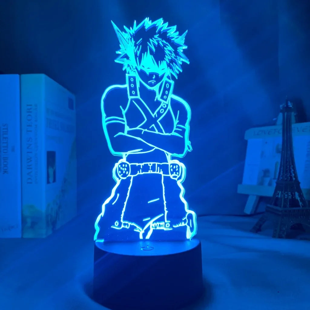 My Hero Academia Dabi 3D LED Lamp – RGB Anime Night Light for Bedroom
