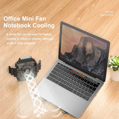 Portable Aluminum Laptop Cooling Stand – Foldable Adjustable with Fan (Up to 17")