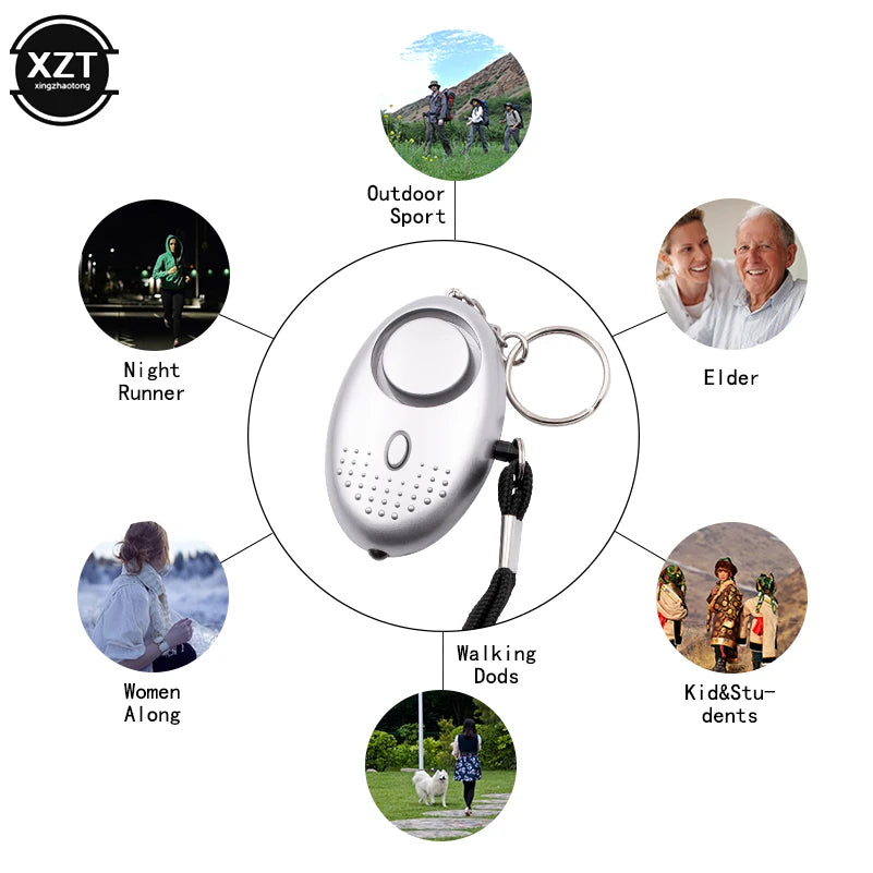 130dB Personal Safety Alarm – Self-Defense Keychain for Women & Kids