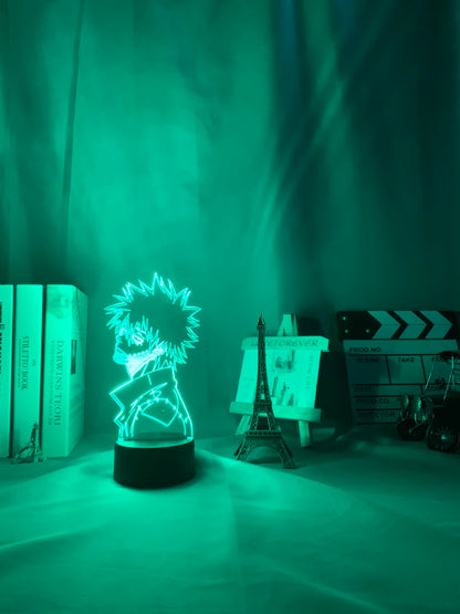 My Hero Academia Dabi 3D LED Lamp – RGB Anime Night Light for Bedroom