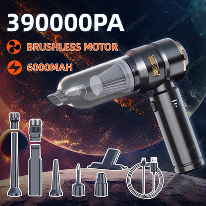 High-Power Handheld Car Vacuum – Wireless Cleaner & Air Duster for Home