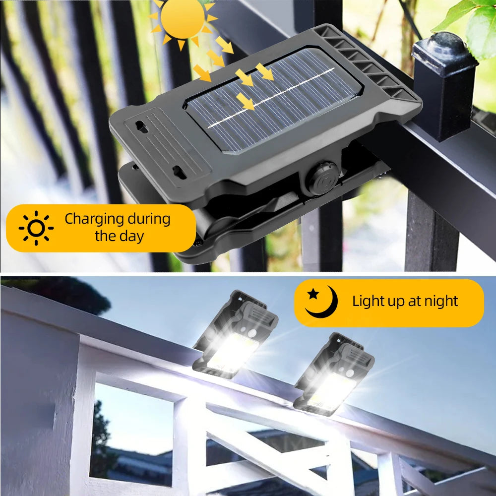 Solar Motion Sensor LED Light – High-Brightness, Outdoor Clip-On & Wall-Mount