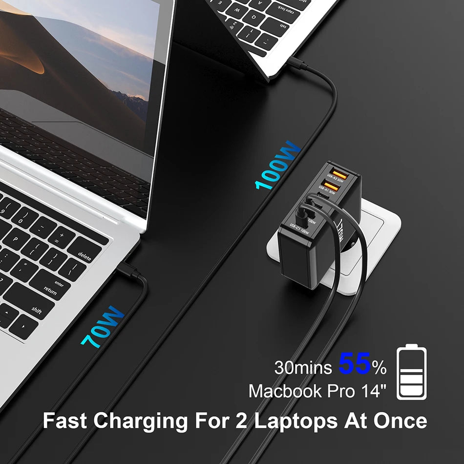 Ubigbuy 170W USB-C GaN Charger – 6-Port Fast Charging Station for MacBook & Phones