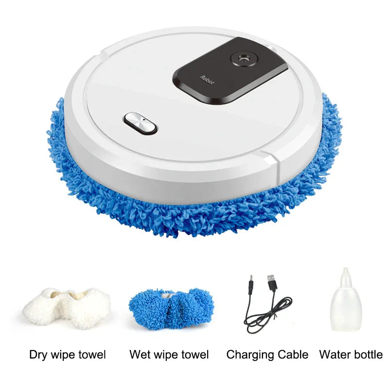 Smart Robot Vacuum & Mop – Dry/Wet Cleaning with Humidifying Spray