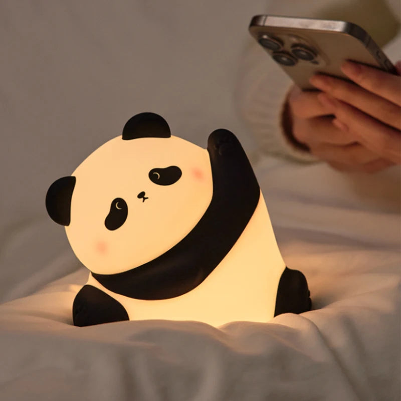Panda LED Night Light – Touch Sensor Cartoon Lamp for Kids & Gifts**