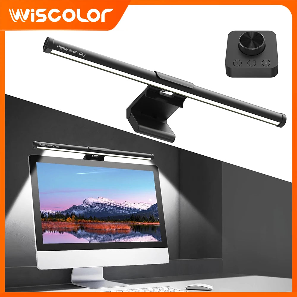 Wiscolor TUYA Monitor Light Bar – USB E-Reading Lamp with Remote