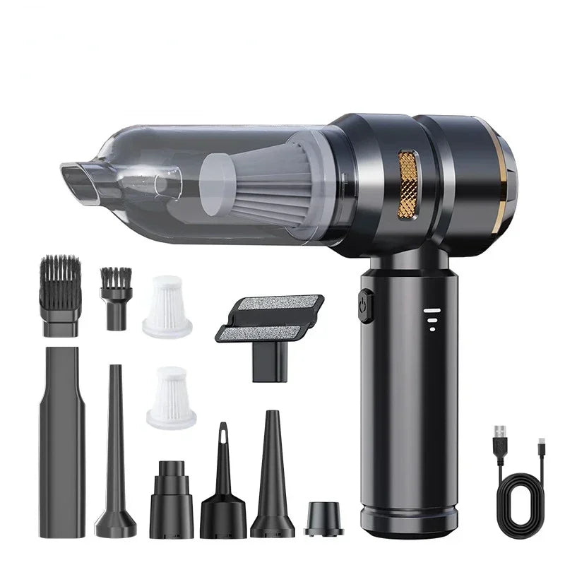 High-Power Handheld Car Vacuum – Wireless Cleaner & Air Duster for Home