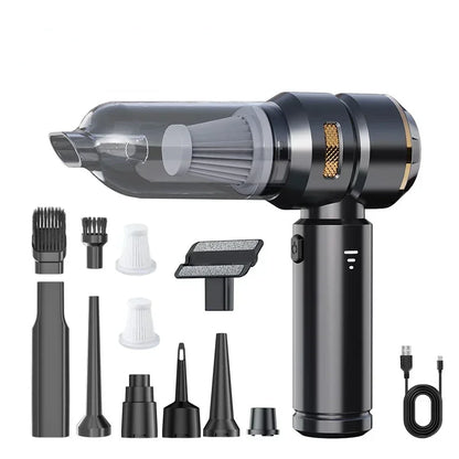 High-Power Handheld Car Vacuum – Wireless Cleaner & Air Duster for Home