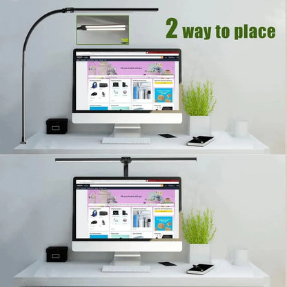 LED Clip Desk Lamp – Dimmable Monitor & Reading Light for Office