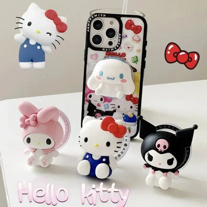 MagSafe Magnetic Phone Grip – Foldable Hello Kitty & Sanrio Stand for iPhone