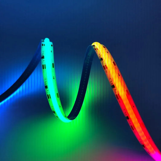 24V FCOB RGB LED Strip – Addressable Full-Color Pixel, 720 LEDs High-Density