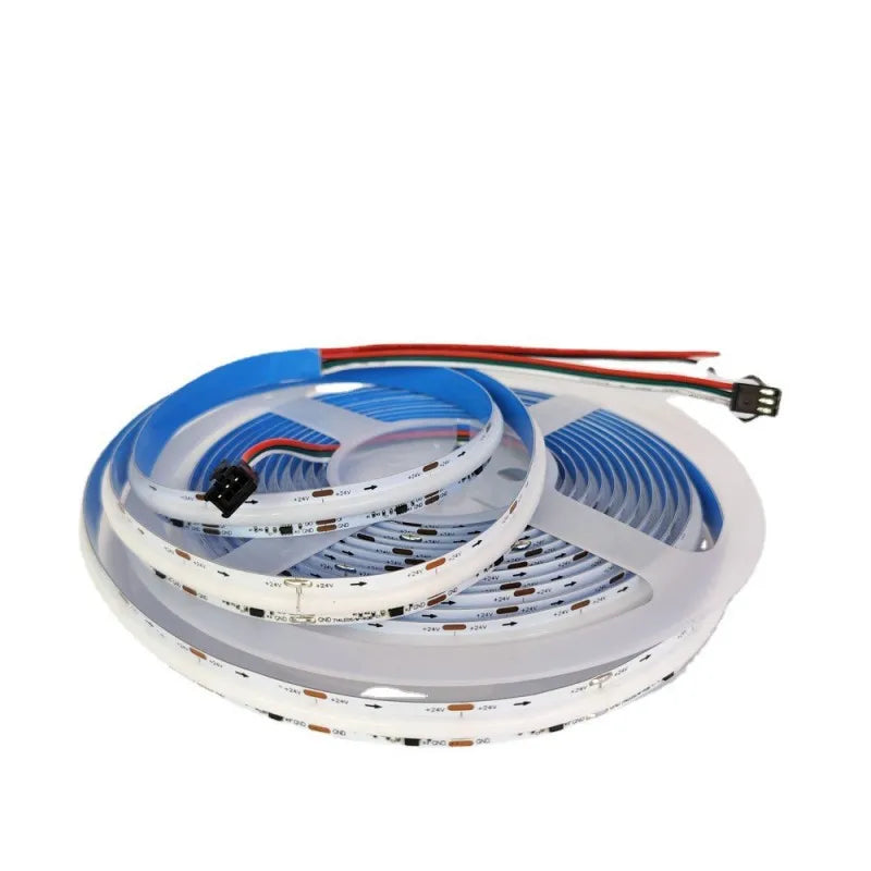 24V FCOB RGB LED Strip – Addressable Full-Color Pixel, 720 LEDs High-Density
