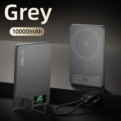 10000mAh Slim MagSafe Power Bank – 20W Magnetic Wireless Fast Charge for iPhone & iWatch