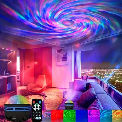 LED Starry Sky Projector – Northern Light Lamp with Remote & Auto Rotate**