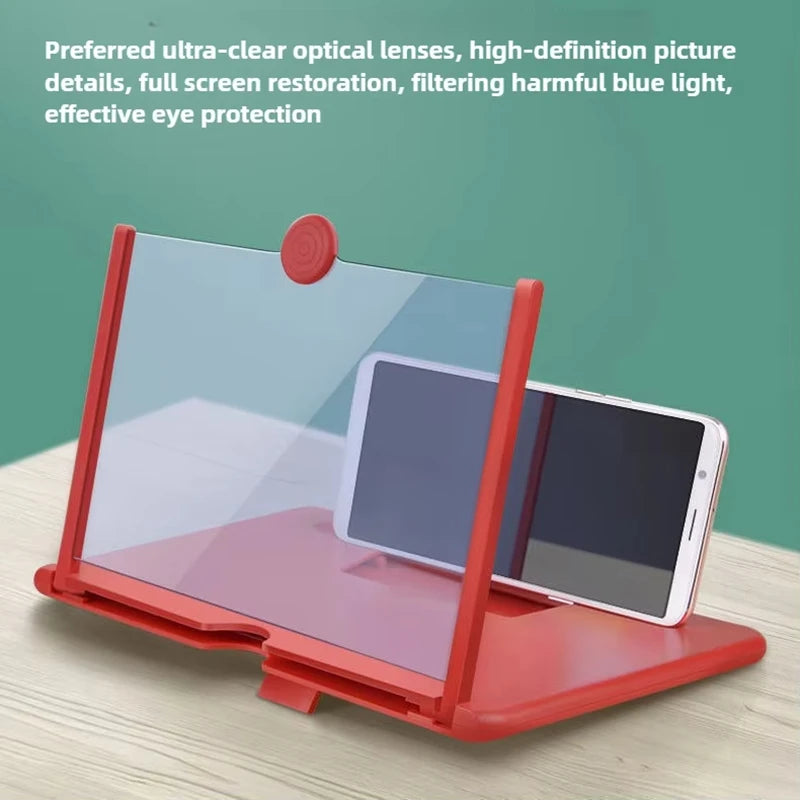 12" Mobile Phone Magnifier – Full-Screen Eye Protection for TV & Video Viewing
