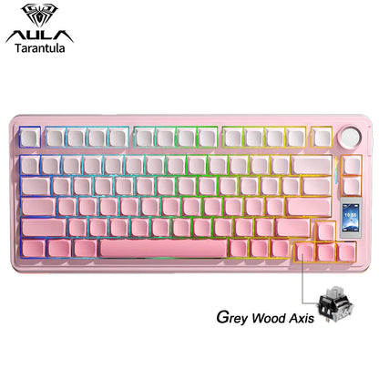 AULA S75 Pro 75% Wireless Mechanical Keyboard – Hot-Swap RGB with LED Screen