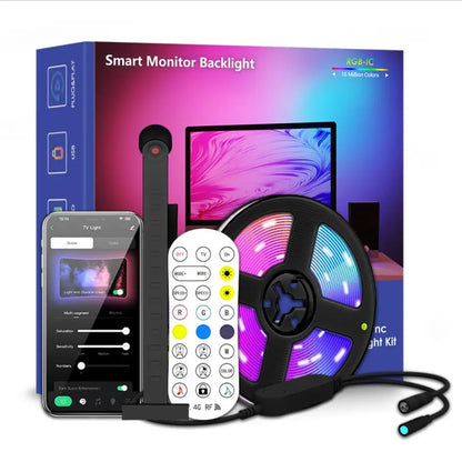 RGB TV Backlight with Camera – App Control, Music Sync Smart Ambient Light (55–75”)
