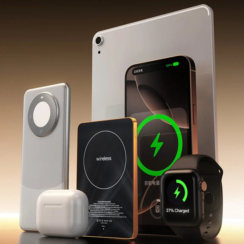 VIVO 10000mAh Slim Power Bank – 20W Magnetic Wireless Fast Charge for iPhone & Watch
