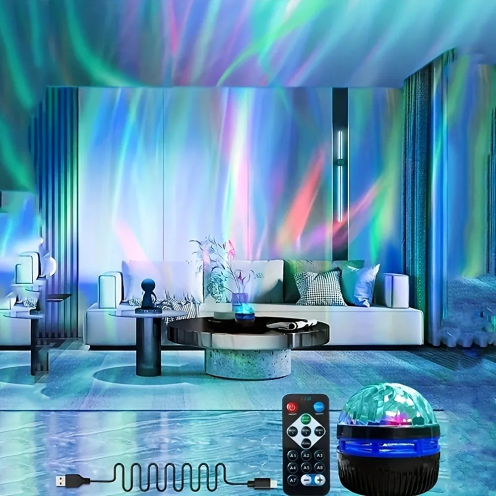 LED Starry Sky Projector – Northern Light Lamp with Remote & Auto Rotate**