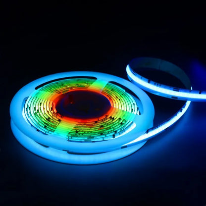 24V FCOB RGB LED Strip – Addressable Full-Color Pixel, 720 LEDs High-Density