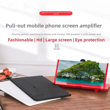 12" Mobile Phone Magnifier – Full-Screen Eye Protection for TV & Video Viewing