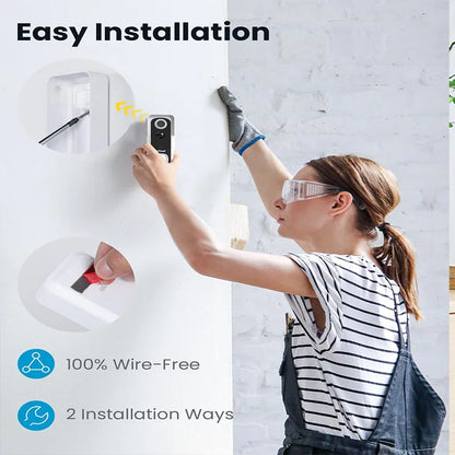 Wireless Video Doorbell – 2K HD Smart Security with Chime & Voice Message