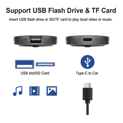 3-in-1 Android 13 CarPlay AI Box – Wireless Auto USB Adapter 2G+32G