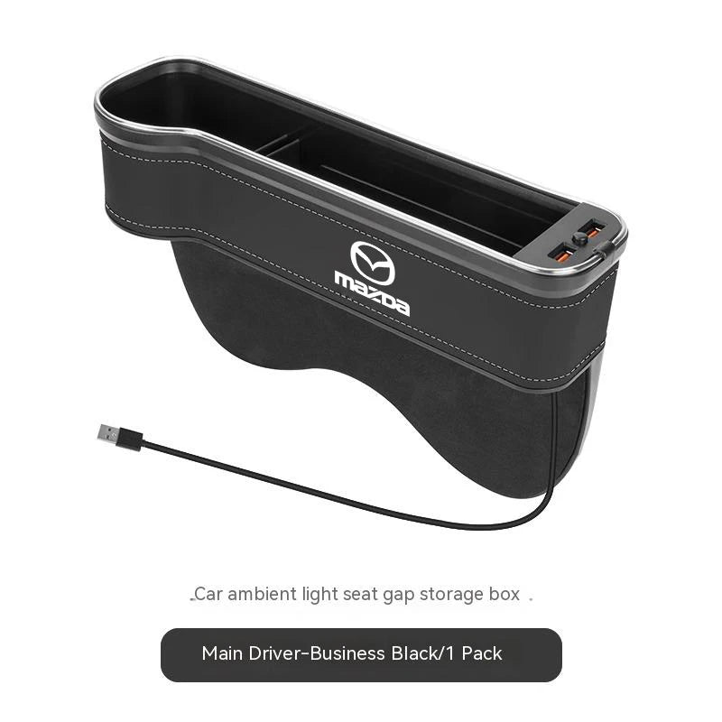 Car Seat Gap Storage Box for Mazda – With USB & Ambient Light