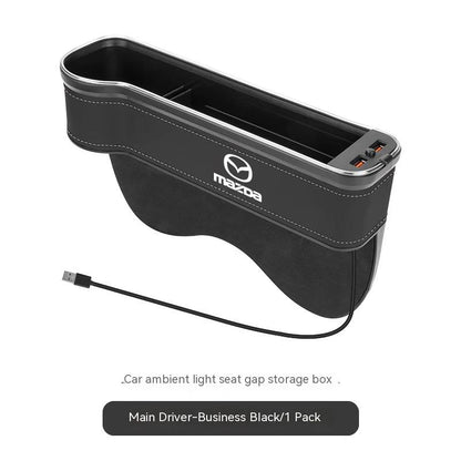Car Seat Gap Storage Box for Mazda – With USB & Ambient Light