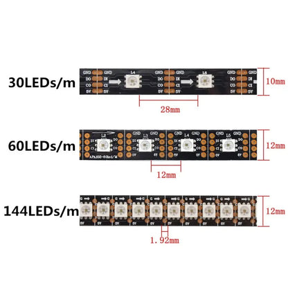 Addressable APA102/SK9822 LED Strip – 5V RGB Pixel Smart Light 30–144 LEDs/m