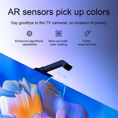 RGB TV Backlight with Camera – App Control, Music Sync Smart Ambient Light (55–75”)