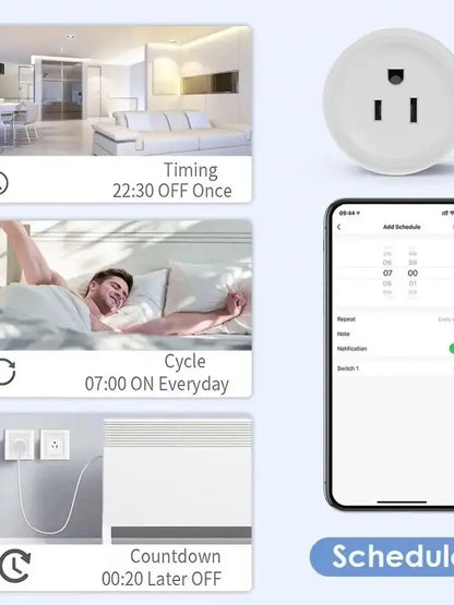 Tuya Smart WiFi Plug – 10A Wireless Outlet for Alexa & Google Home