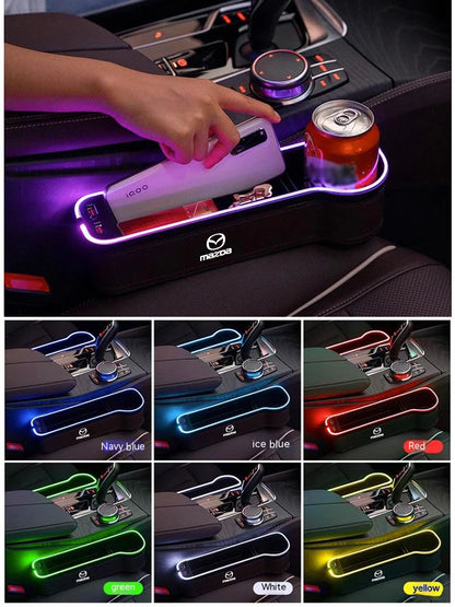 Car Seat Gap Storage Box for Mazda – With USB & Ambient Light