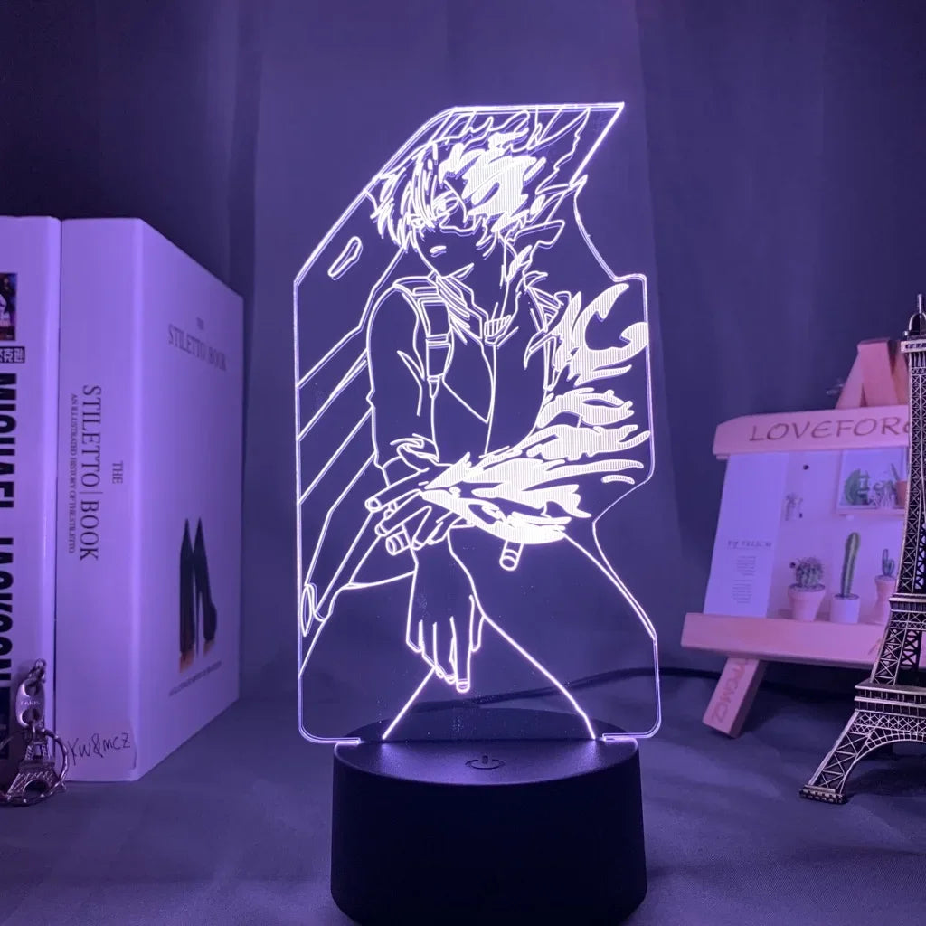 My Hero Academia Dabi 3D LED Lamp – RGB Anime Night Light for Bedroom