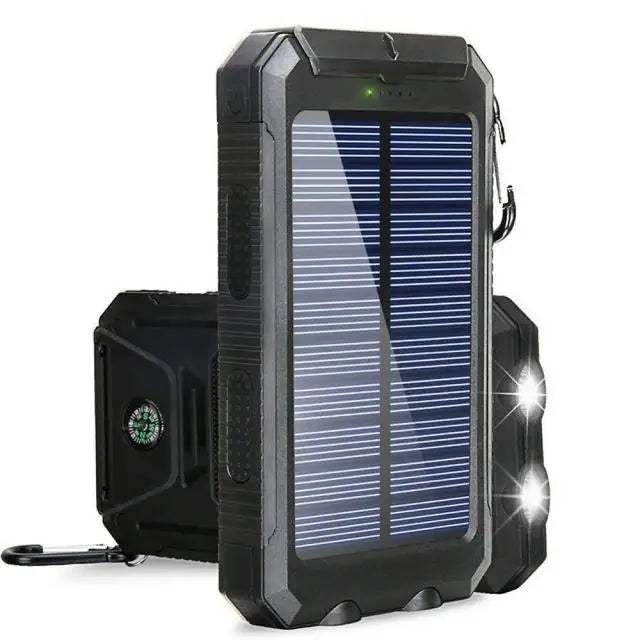 Solar Power Bank 80000mAh – Portable Charger with LED Light for Smartphones