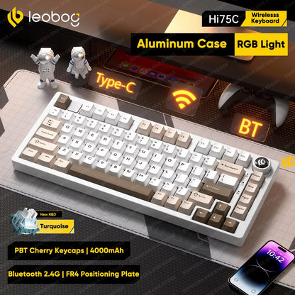 Leobog Hi75C Pro 75% Wireless Mechanical Keyboard – Aluminum RGB Hotswap
