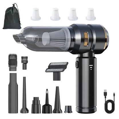 High-Power Handheld Car Vacuum – Wireless Cleaner & Air Duster for Home