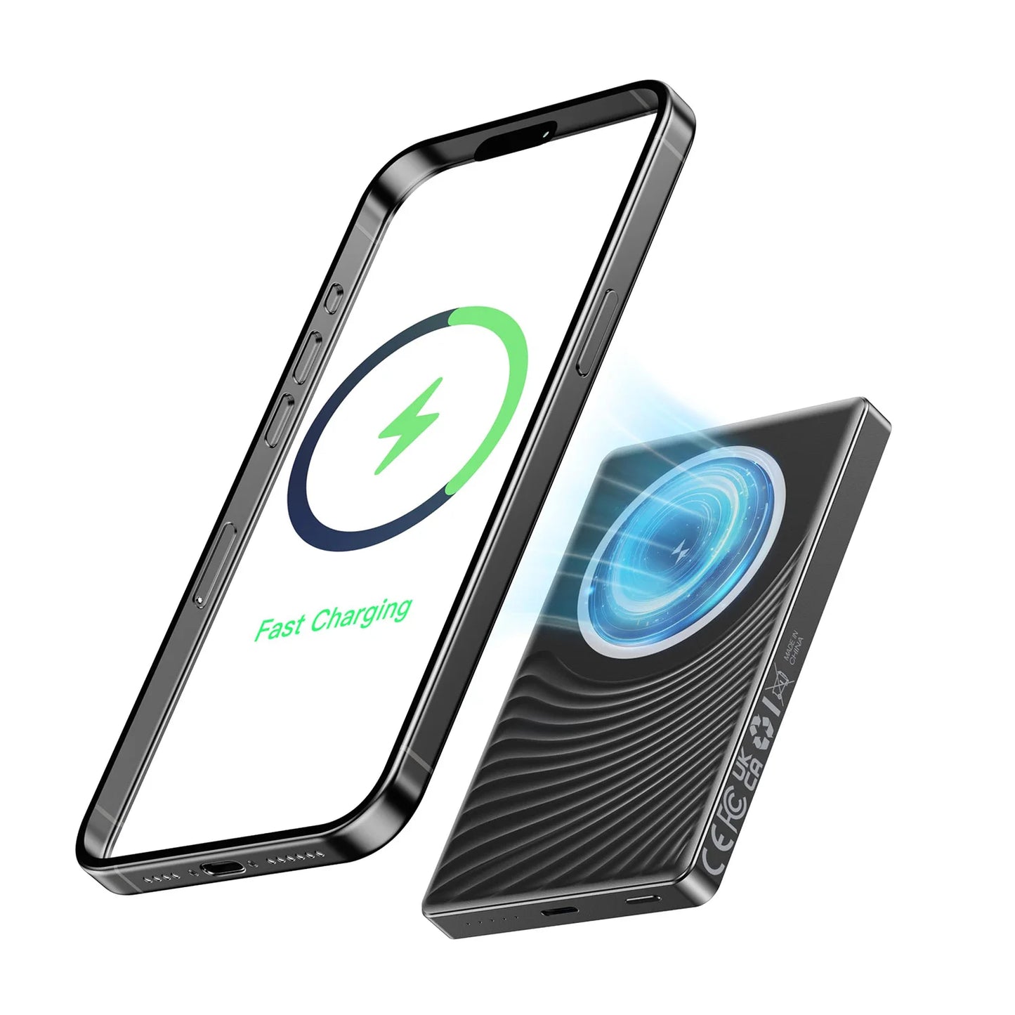 10000mAh Magnetic Power Bank – 15W Wireless & 20W Fast Charging USB-C/A