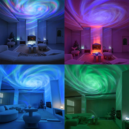 LED Starry Sky Projector – Northern Light Lamp with Remote & Auto Rotate**