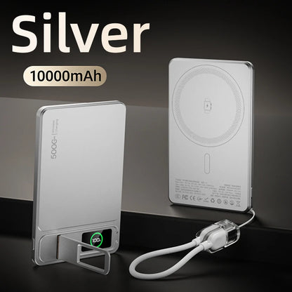 10000mAh Slim MagSafe Power Bank – 20W Magnetic Wireless Fast Charge for iPhone & iWatch