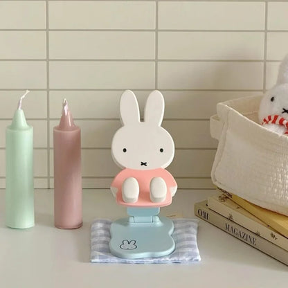 Blue Miffy Foldable Phone Stand – Cute Rabbit Desk Holder & Anime Decor