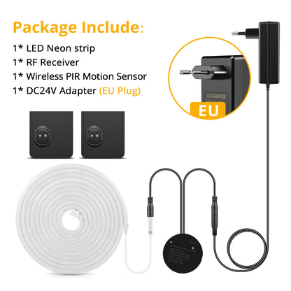 Motion Sensor Neon LED Strip – Wireless Smart Night & Stair Light AC110–220V**