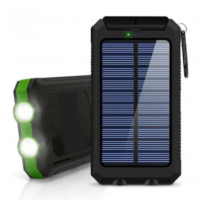 Solar Power Bank 80000mAh – Portable Charger with LED Light for Smartphones