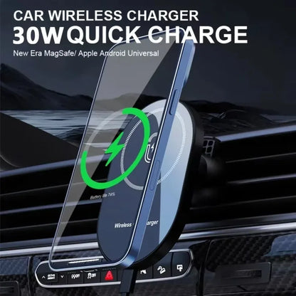 30W Magnetic Car Wireless Charger – Air Vent Holder for iPhone MagSafe